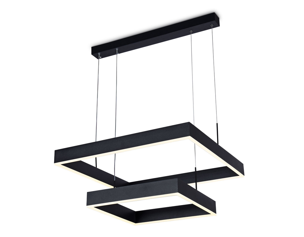 Светильник светодиодный подвесной с пультом FA6633/2 BK черный 108W 600*600*720 (ПДУ РАДИО 2.4G)