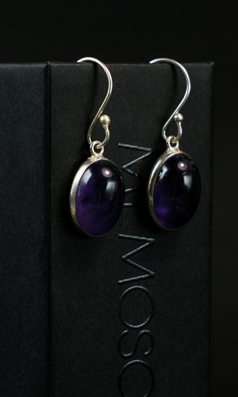 Серьги midi "Memo about Mind&Soul" с аметистом, серебро 925