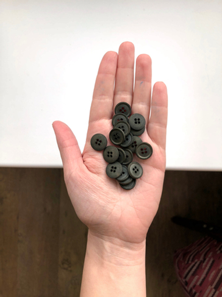 Хлопковые пуговицы 15mm – spruce