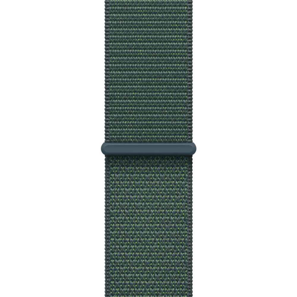 Часы Apple Watch SE, 44 мм, алюминий цвета «сияющая звезда», браслет Sport Loop цвета «горное озеро» (2024)