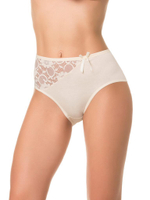 Высокие трусики с кружевной вставкой (Размер: XL) (Цвет: черный)