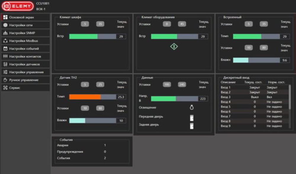 Контроллер мониторинга и управления ELEMY CCU-1002/16