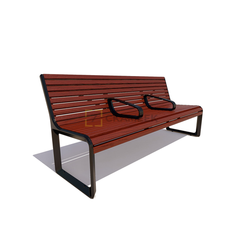 Скамейка «Милан»  (1,8 м лиственница) с подлокотниками-разделителями