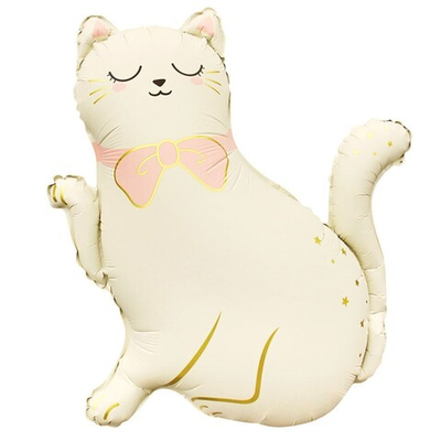 Фольгированный шар-фигура «Кошечка с бантом» сатин, 69 см