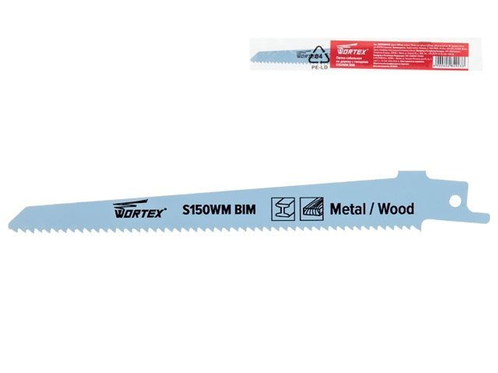 Пилка сабельная по дереву с гвоздями S225WM( 1 шт)WORTEX SSB2210B0018