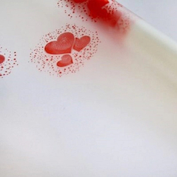 Пленка матовая на втулке "Сердца в облаках"