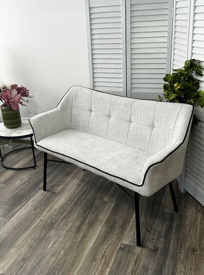 Скамья BERGAMO UF998-14 светло-серый, букле / UF998-16 темно-серый