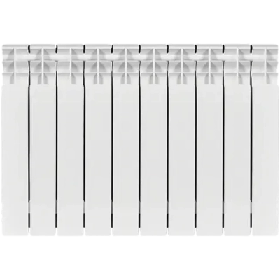 Радиатор биметаллический STOUT TITAN 500 - 10 секций (подключение боковое, цвет белый)