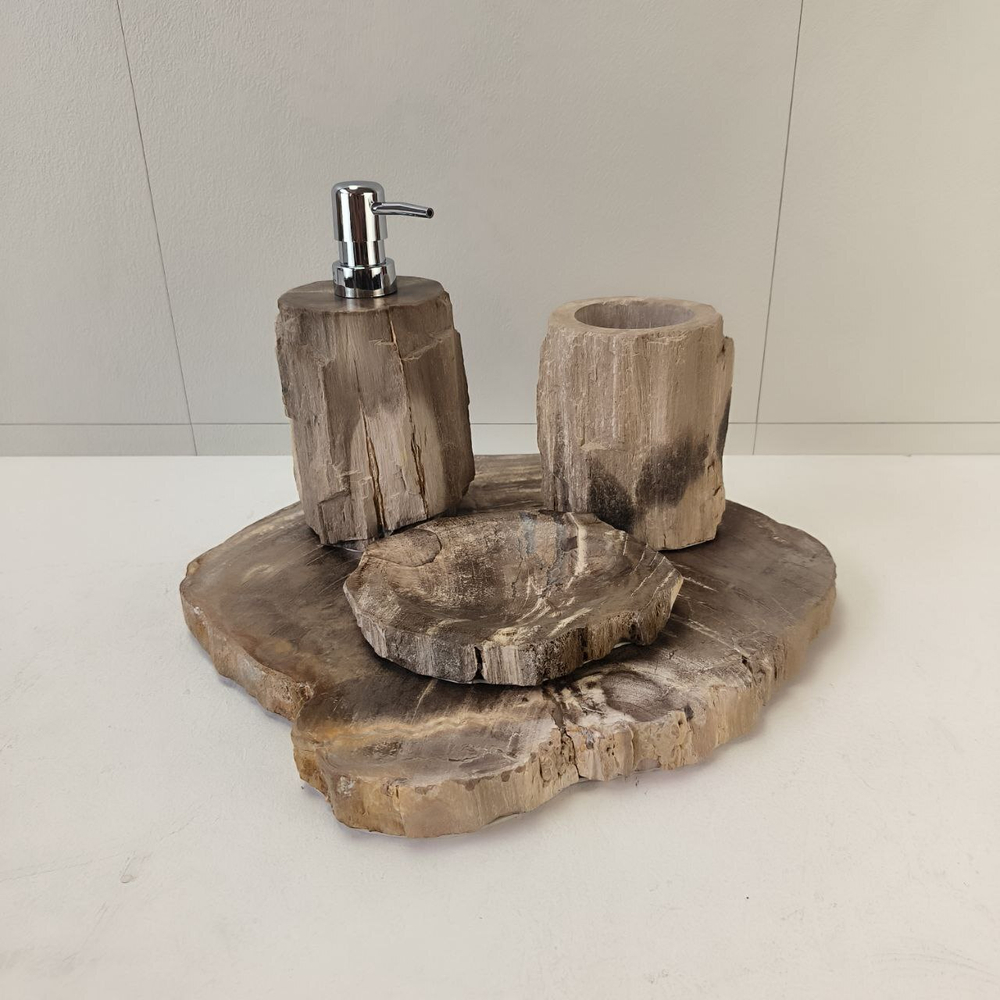 Набор из окаменелого дерева 4 предм Fossil Set NF-63287 поднос 149
