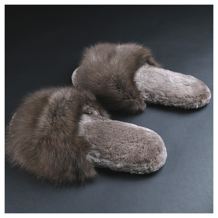 Тапки из меха «Собольи лапки»