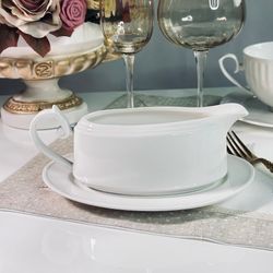 Lenardi 118-130 Соусник 450мл с блюдцем RESTO в под.уп.(х24)Фарфор