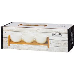 НАБОР РОЗЕТОК НА ПОДСТАВКЕ LEFARD "NATIVE" 3 ШТ. 250 МЛ 33*9*8 СМ (КОР=12НАБ.)