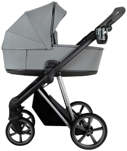 Детская коляска Roan Sol Vintage Luxury 2.0 3 в 1 с автокреслом Tutis Elo Black VIN 01/BT Blue Tea/Blue Tea/руч.Grey/к.Grey