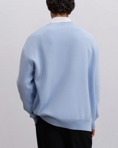 Голубой джемпер из хлопка