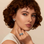 Кольцо с Аквамаринами и Бриллиантами, R0030-1/1