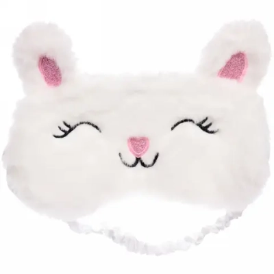 Повязка на глаза для сна «Dark sleep - Kitty Melissa», цвет белый, (упаковка ZIPпакет)