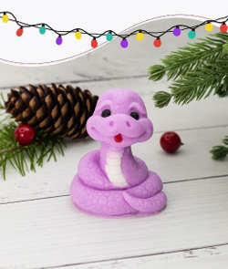 Мыльное ассорти/новогоднее (символ года) 3D: ЗМЕЙКА НА УДАЧУ, ТМ ChocoLatte