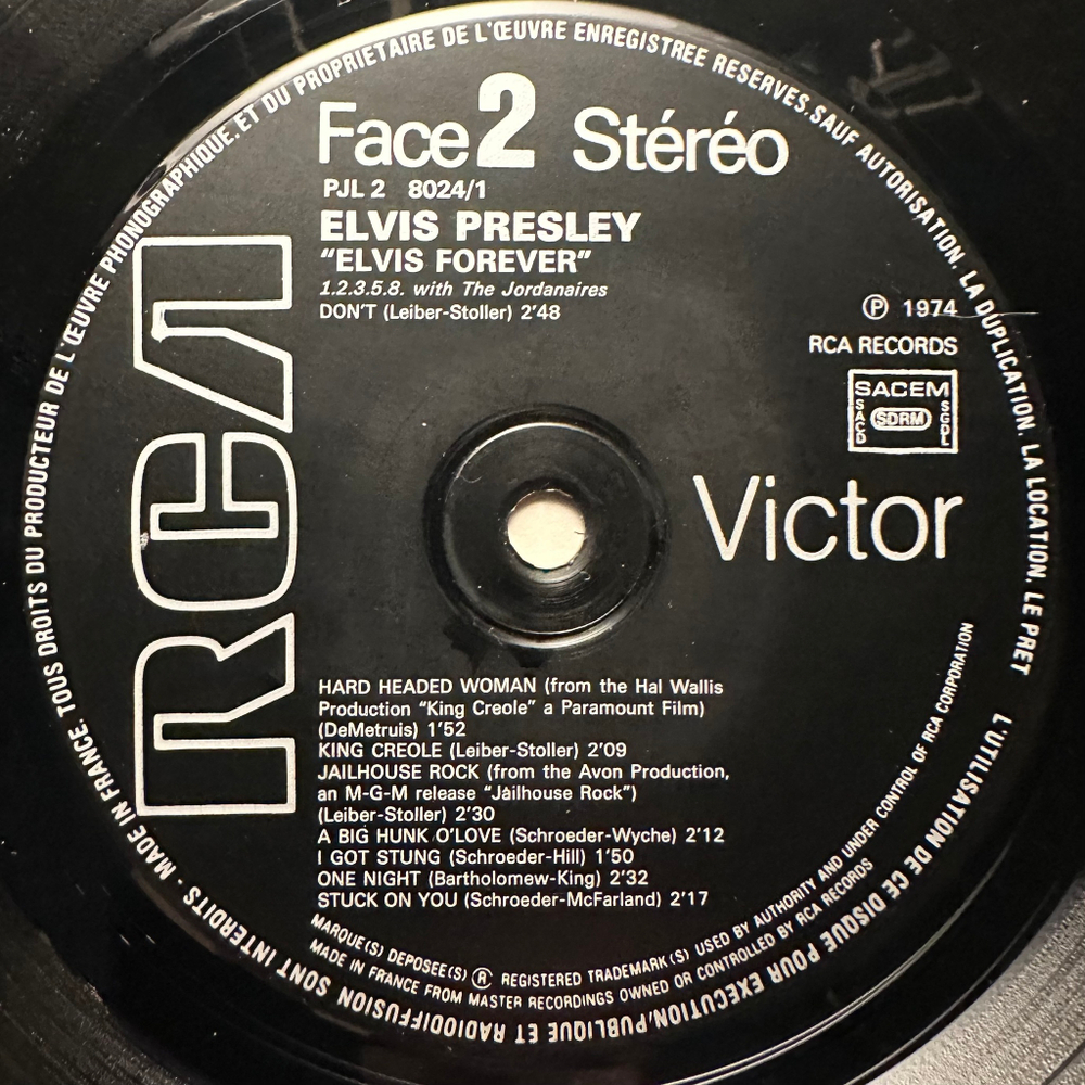 Elvis Presley - Elvis Forever 2LP (Франция)