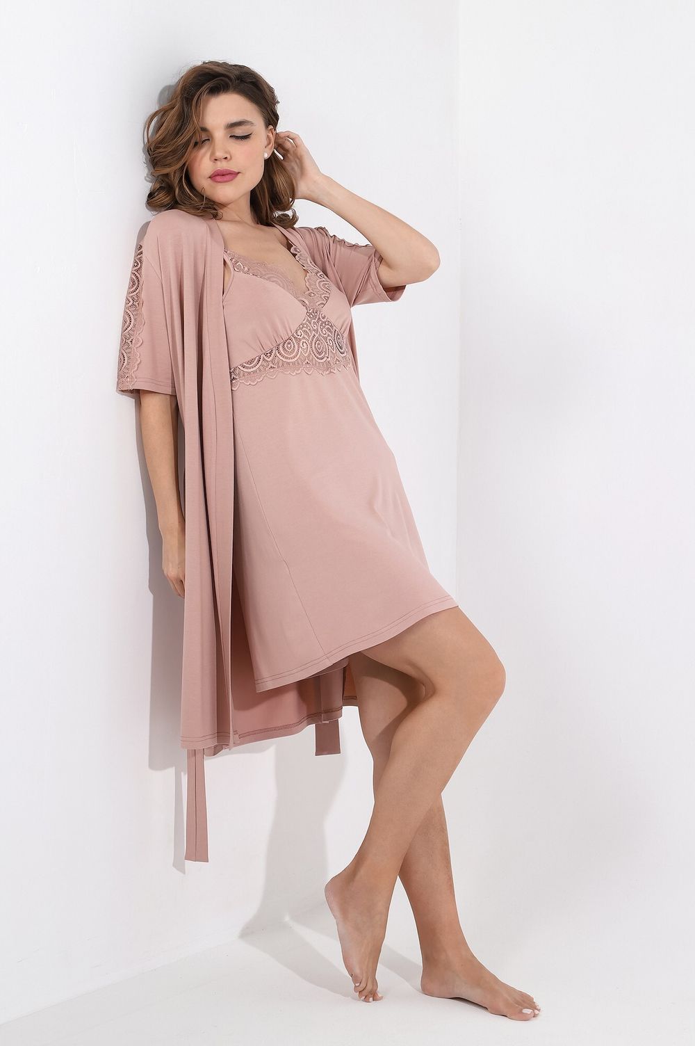 Ночная сорочка Десерт-1 Виотекс БЕЖЕВЫЙ