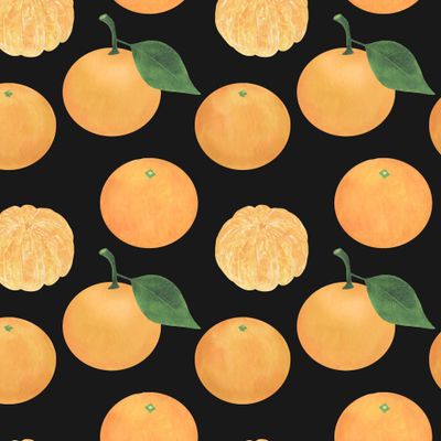 Мандарины акварель