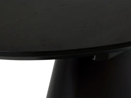 Обеденный стол Black Wood раздвижной черный МДФ 160-200