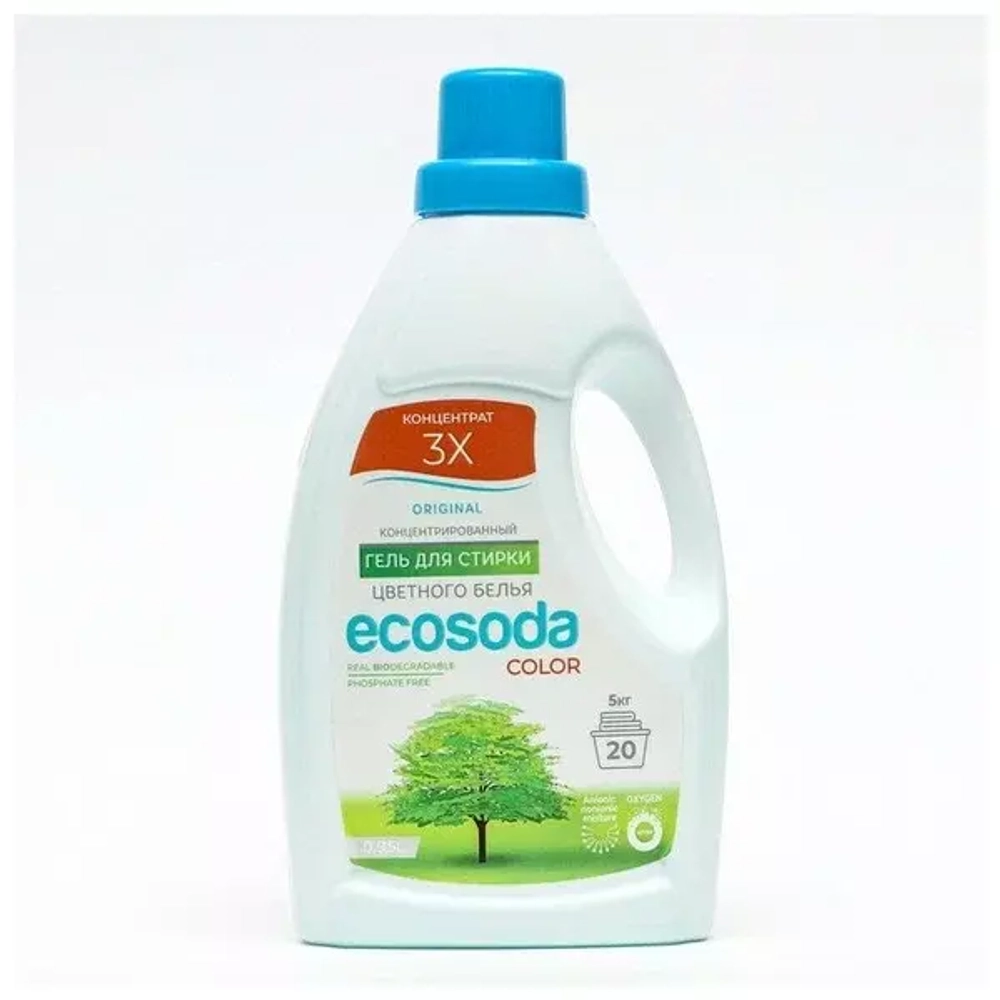 EcoSoda Гель для стирки цветного белья 950мл*16