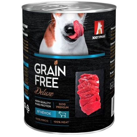 Зоогурман "GRAIN FREE" влажный корм для собак ягнёнок 350 г