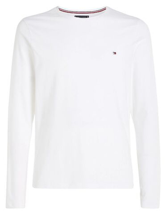 Мужская теннисная футболка теннисная Tommy Hilfiger Stretch Slim Fit Long Sleeve - белый