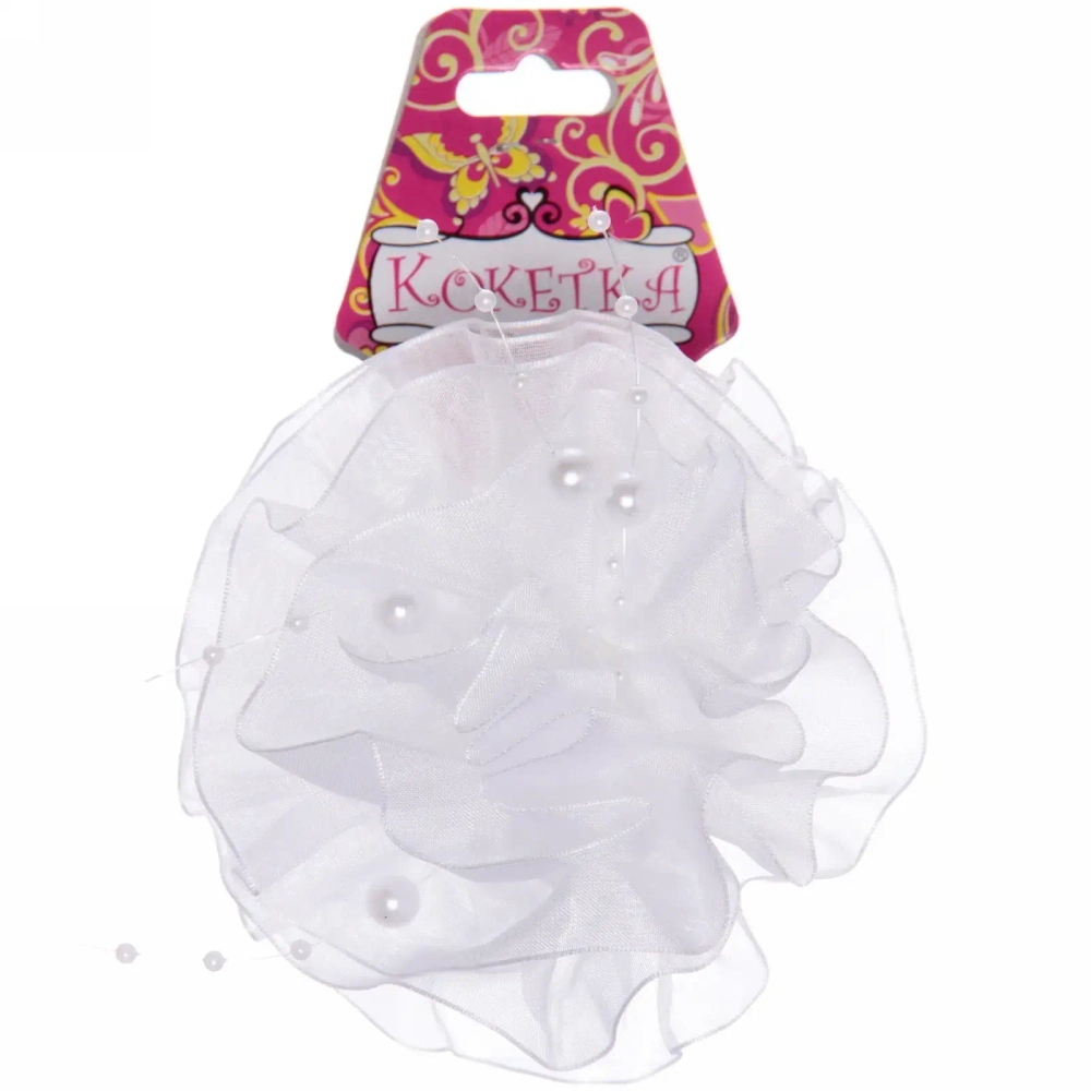 Бант для волос детский 1шт «Кокетка - Magic Girls Mina», цвет белый, d-10см
