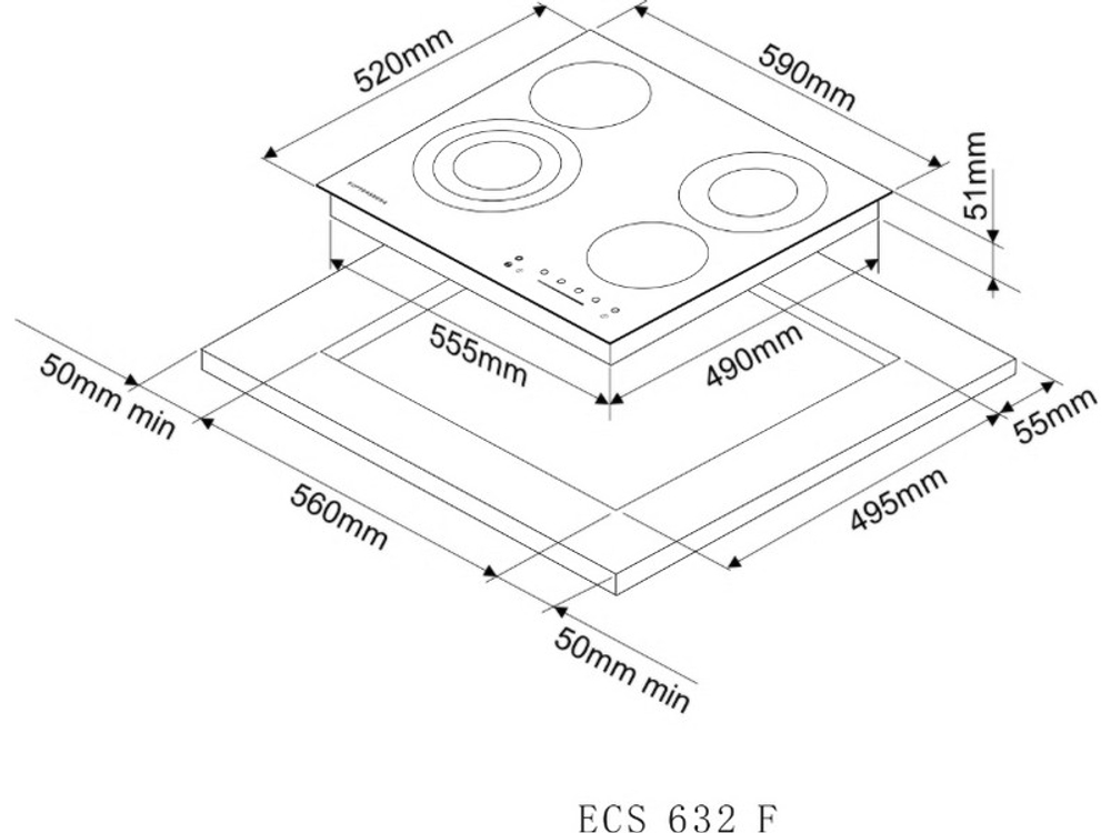 Варочная панель Kuppersberg ECS 632 F электрическая