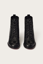 Ботинки из черной телячьей кожи со скрытой танкеткой