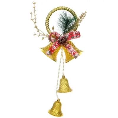 Украшение новогоднее «Звенящие колокольчики» 32*11 см, Золото