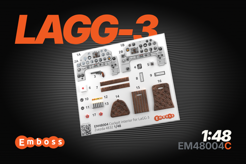 LaGG-3 Cockpit details set for Zvezda 4833 1/48 (3D decal)