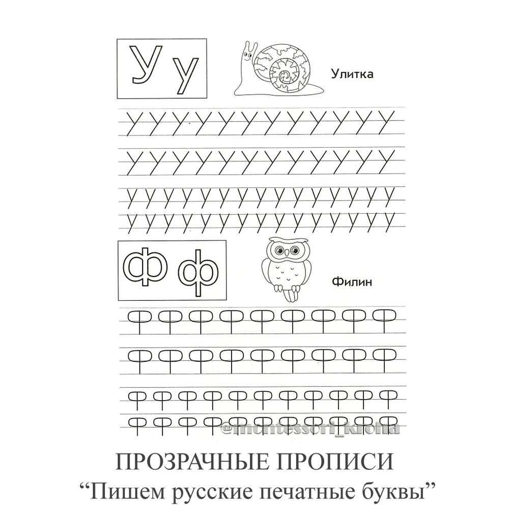 ПРОЗРАЧНЫЕ ПРОПИСИ «Пишем русские печатные буквы». Рабочая тетрадь