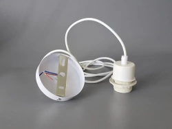 Патрон подвесной Е27 шнур подвес потолочный для светильника и люстры для лампы и абажура декоративный, белый, 1.9м, цоколь Е27, 60 Вт, 1 шт.