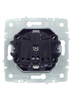 BRITE Розетка 1-местная с заземлением с защитными шторками 16А РС14-1-0-БрС сталь IEK