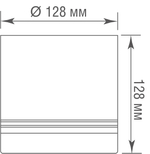 Накладной светодиодный светильник,23 Вт BARELL DL18484R23W1W