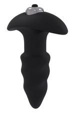 Черная анальная вибровтулка Single Speed Love Arrow Plug - 9,8 см.