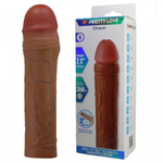 Реалистичная насадка на пенис Chane (18 см) коричневая