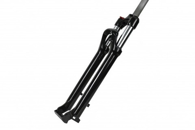 Вилка EASING ES 456 MLO 29*1.1\8ход 100мм,локаут механический,предв.сжатие,алюмин,б\резьб,черная