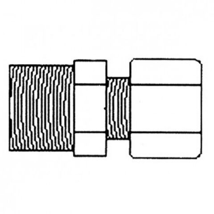 Фитинг JC 10-4-4 Aquapro Переходник 1/4"х 1/4" (резьба)