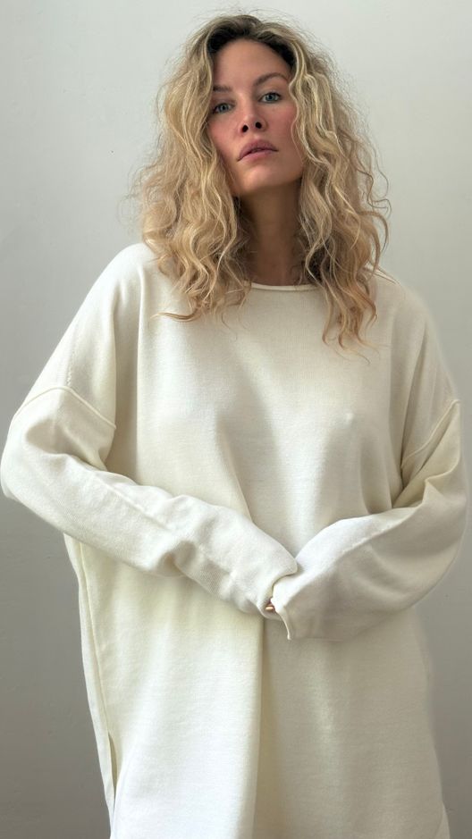 Трикотажная кофта оверсайз, молочная / Bohemian Lovers