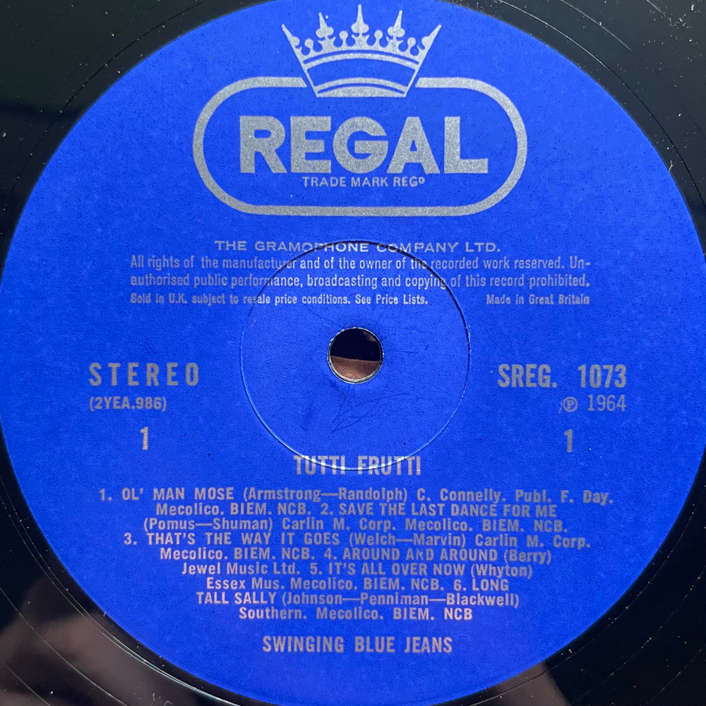 Swinging Blue Jeans ‎– Tutti Frutti (Англия 1967г.)