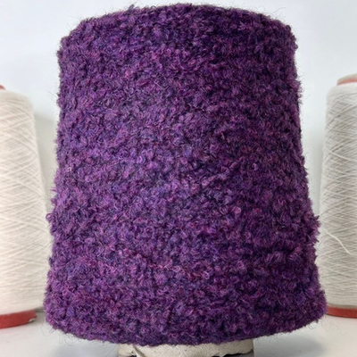 BRAZZE - Pinori Filati; 15% альпака fine, 36% меринос, 14% п/c, 35% п/а; букле; 280м/100гр; col. 8732, цвет: баклажан