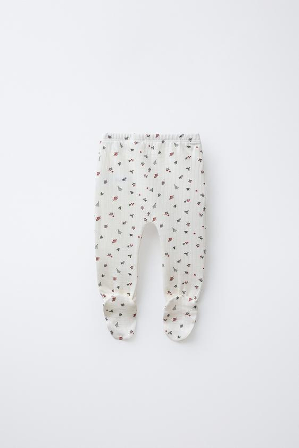 ZARA ЛЕГИНСЫ С ПРИНТОМ «ДЕРЕВЬЯ», ЭКРЮ