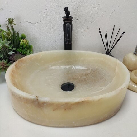 Раковина из оникса Oval Yellow OY-61567 (52*38*14)
