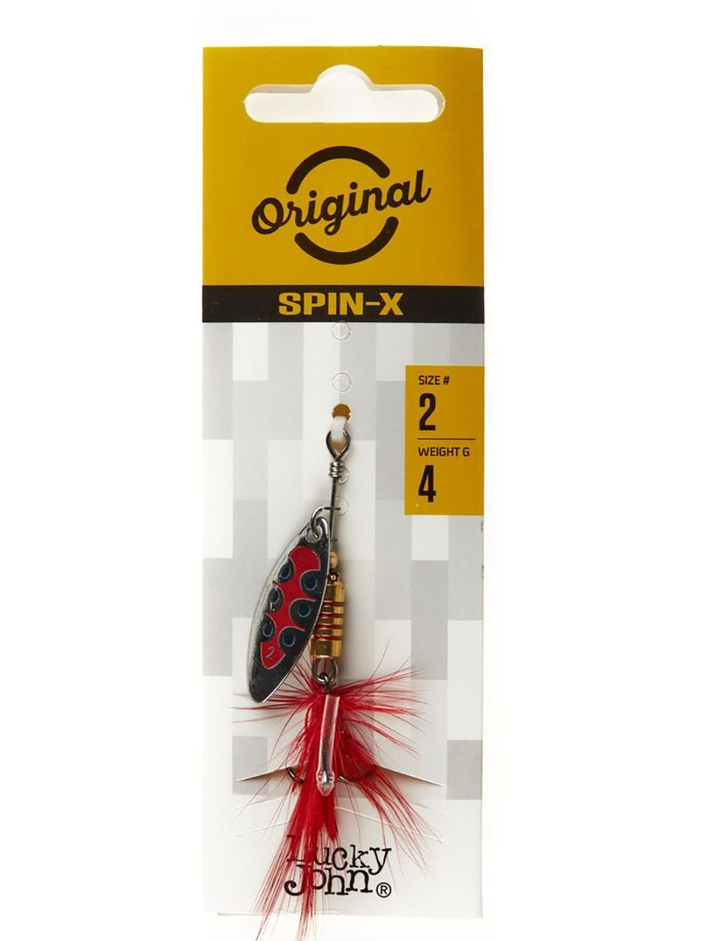 Блесна вращающаяся Lucky John SPIN X LONG 05 12,0г CR (5шт. в упк.)