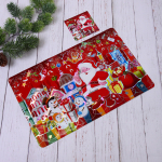 Салфетка на стол 41*26см в наборе 6+6шт «Дед Мороз и К»