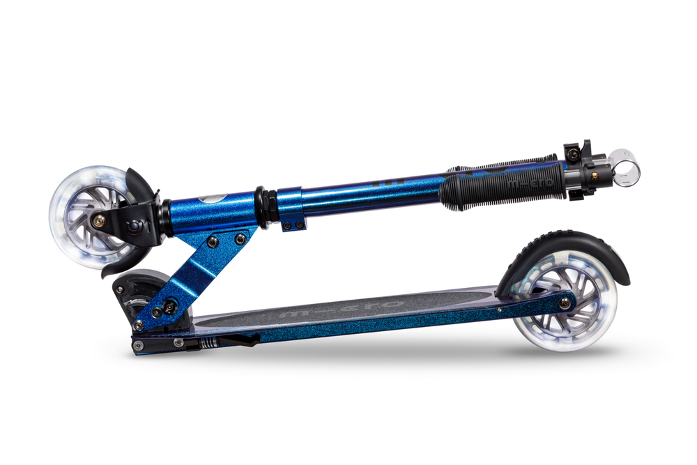 Самокат Micro Sprite жемчужно-синий LED Дисконт