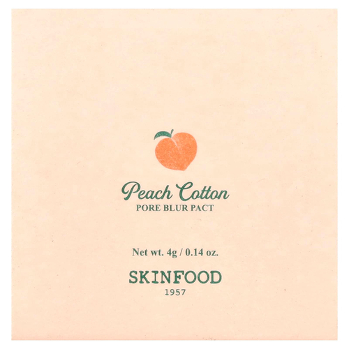 SKINFOOD, спрей для очищения пор с хлопком, с персиком, 4 г (0,14 унции)